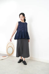 Charcoal skirt in wrap style