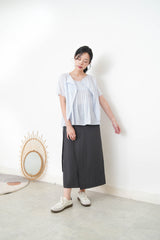 Blue linen set in 2 ways