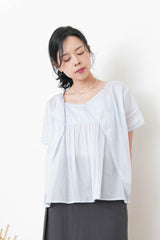 Blue linen set in 2 ways