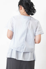 Blue linen set in 2 ways