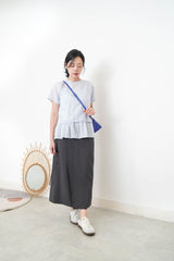 Blue linen set in 2 ways