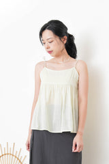 Light green linen set in 2 ways