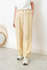 light yellow trousers
