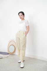 White premium crochet top