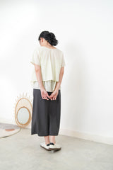 Light green linen set in 2 ways