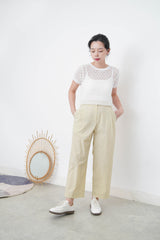 White premium crochet top