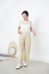Light yellow summer trousers