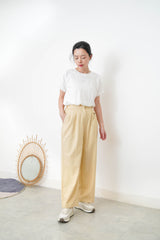 light yellow trousers