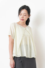 Light green linen set in 2 ways