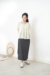Light green linen set in 2 ways