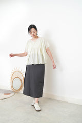 Light green linen set in 2 ways