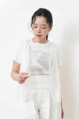 White tee top with paint