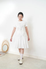 White lace vest with buttons