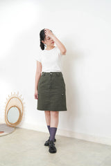 Army green skirt w/ pockets
