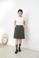 Army green skirt w/ pockets