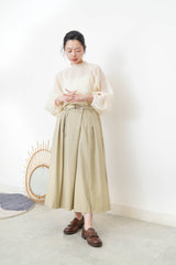 Green wide leg palazzo in pleats