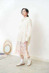 Ivory shirt w/ dash cut out