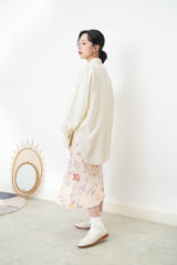 Ivory shirt w/ dash cut out