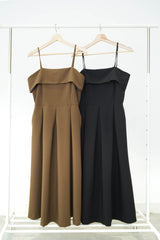 Black cami one piece w/ layering details