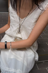 White lace vest with buttons