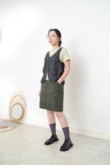 Army green skirt w/ pockets