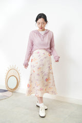 Lavender soft knit net hoodies