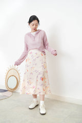 Lavender soft knit net hoodies