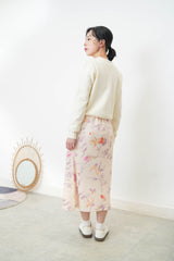 Ivory cartoon embroidery cardigan