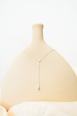 Silver rain drop necklace