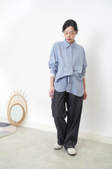 Blue shirt w/ dash cut out