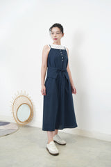 Navy cami dress w/ portable layering