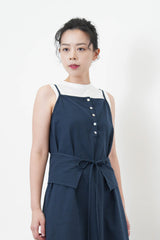 Navy cami dress w/ portable layering