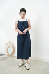 Navy cami dress w/ portable layering
