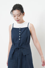 Navy cami dress w/ portable layering