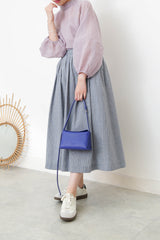 Lavender blouse set in balloon sleeves