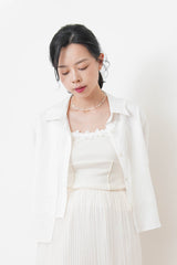 Cami vest w/ floral embroidery