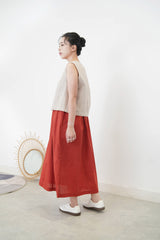 Brick red summer dress