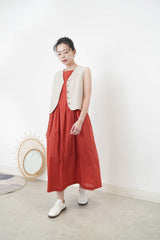 Brick red summer dress