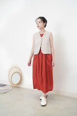 Brick red summer dress