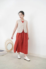 Brick red summer dress