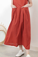 Brick red summer dress