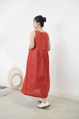 Brick red summer dress