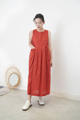 Brick red summer dress