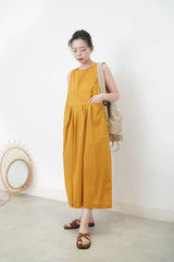 Mustard yellow summer dress