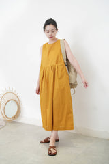Mustard yellow summer dress