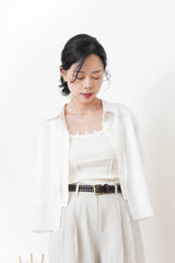 Cami vest w/ floral embroidery