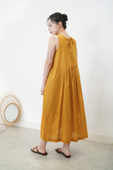 Mustard yellow summer dress