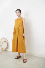 Mustard yellow summer dress