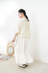 Butter yellow smooth soft outer w/ mesh collar