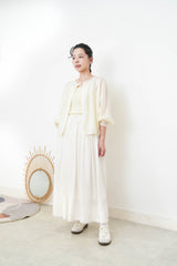 Butter yellow smooth soft outer w/ mesh collar